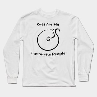 Cat are my favourite people gift for lover cat Long Sleeve T-Shirt